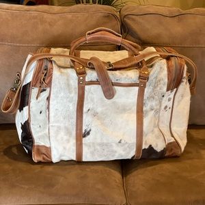 Cowhide Hair on Hide Large Duffel Bag